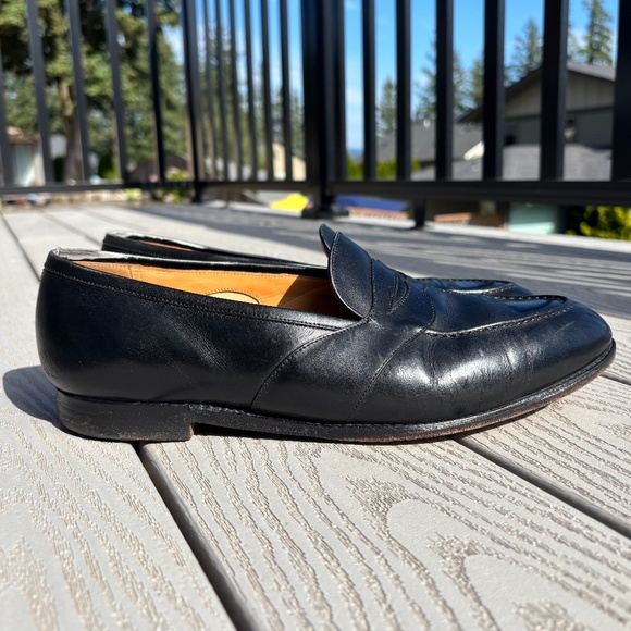 Edward Green Other - Edward Green Penny Loafers Flat Dress Shoes Men's Size US 10.5 D Black Leather